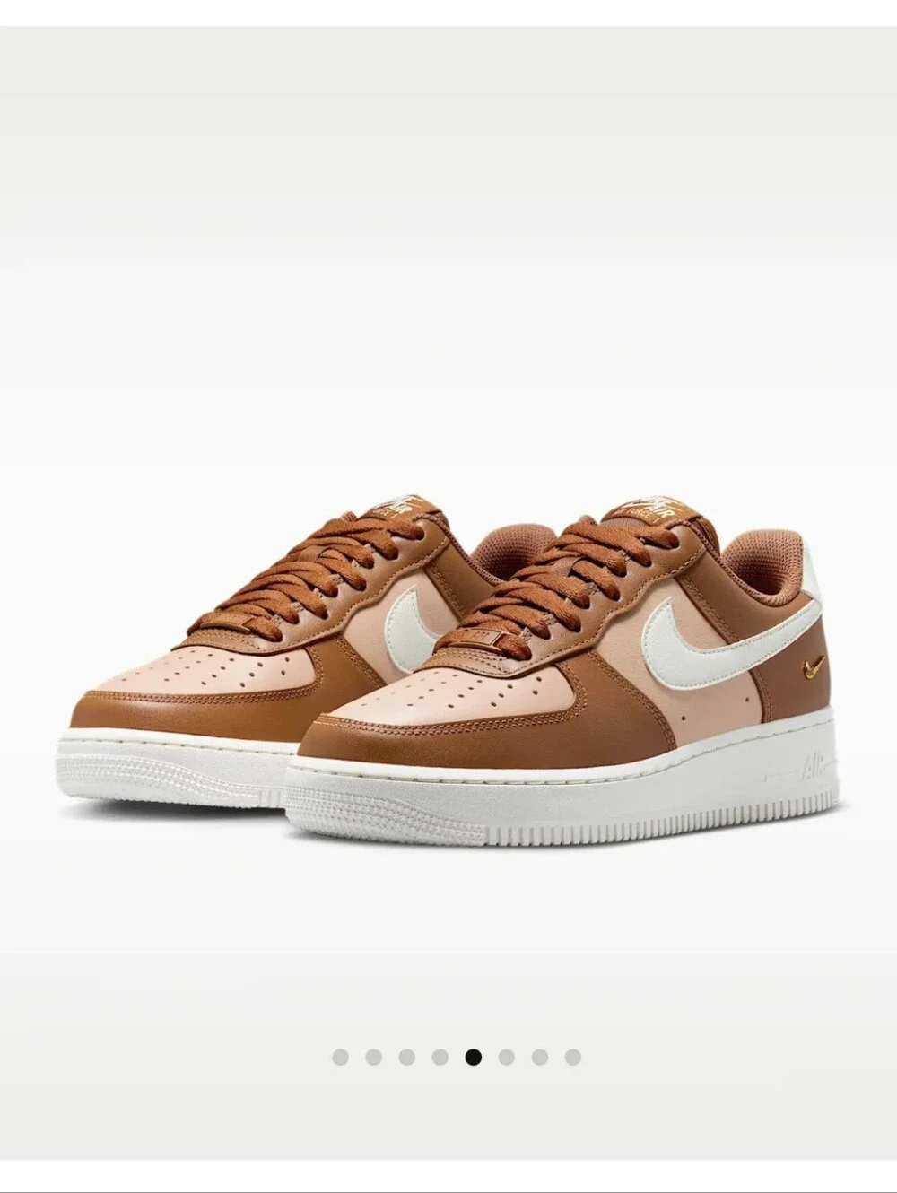 Bling Nike Air Force 1 07 Brown Shoes Sneakers Customized With Crystals